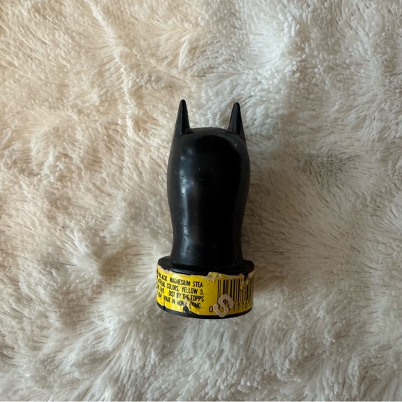 Topps Batman Candy Container 2.5” Bubble Gum Head Black 1989 Vintage - Picture 2 of 3
